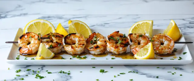 Grilled Honey Garlic Shrimp Skewers